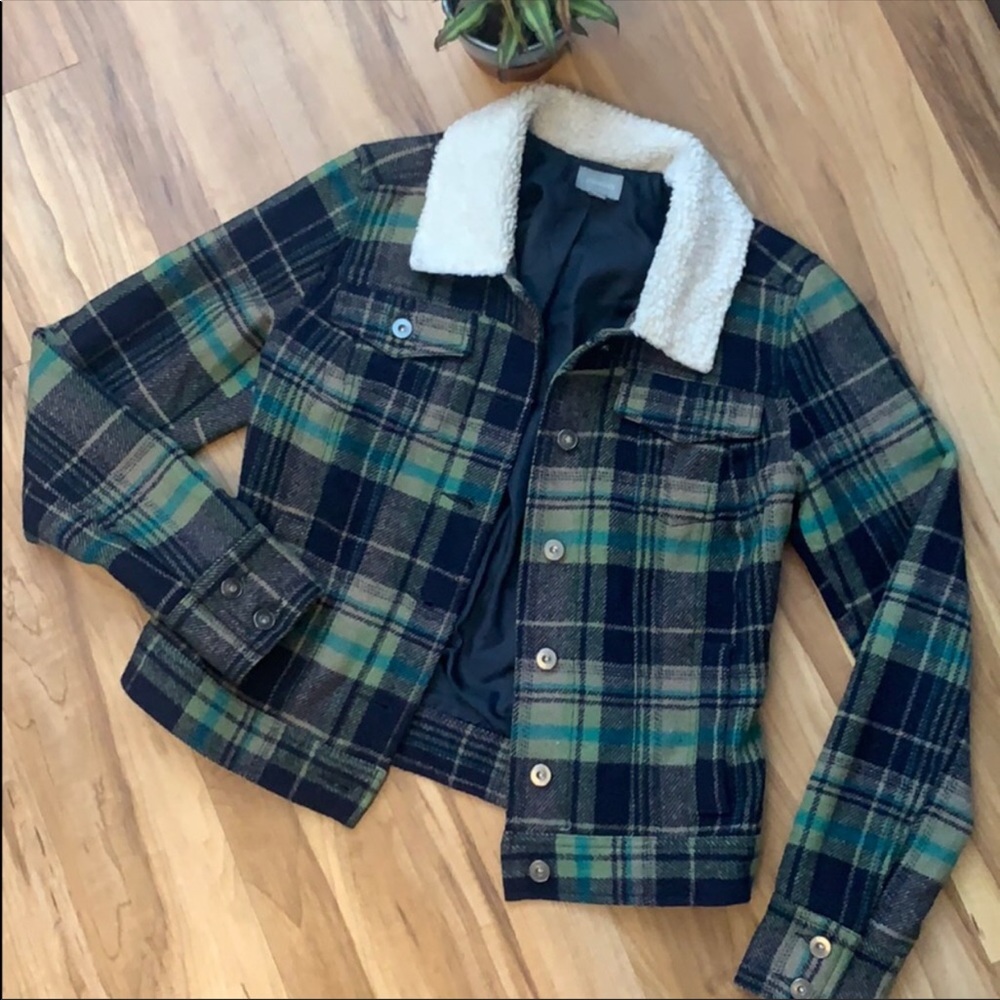 Rubbish Plaid Wool Jacket